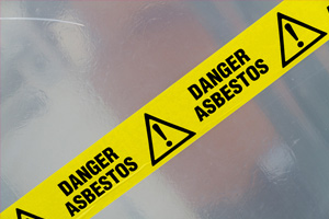 danger asbestos tape