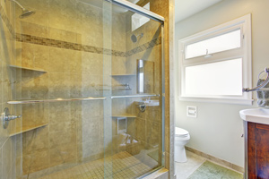 Bathroom with Glass Door Shower