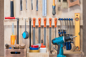 Organized garage tools