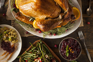 thanksgiving dinner turkey and sides